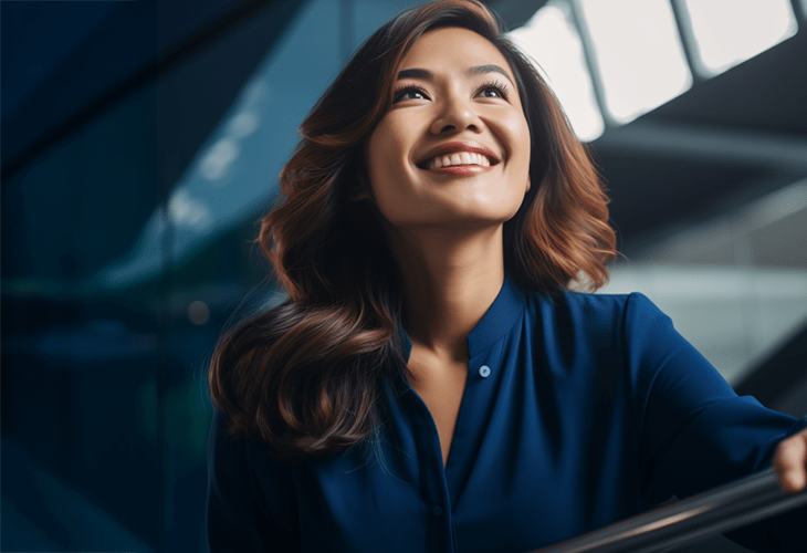 Woman holding a cellphone