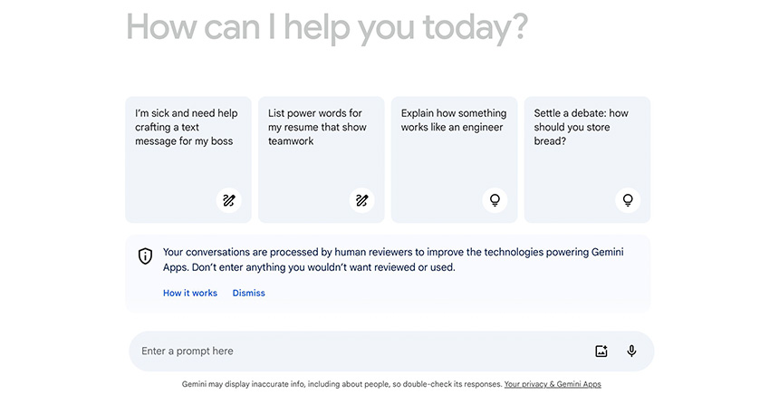 User interface with text prompts and input field.