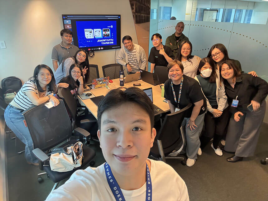 Globe Website Operations Team members posing for a group picture.
