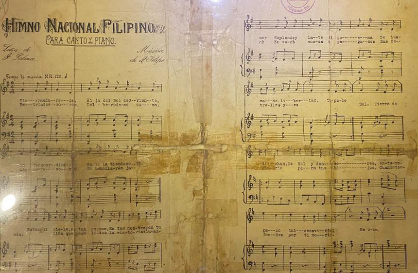 First performed during the 1898 Declaration of Independence, this composition later became <em>Lupang Hinirang</em>.